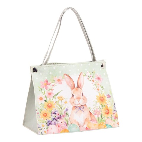 BORSETTA PLASTICA DECORO CONIGLIO CM.19x11x27